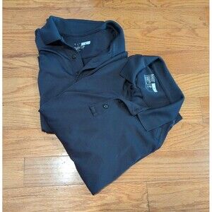 TWO - 5.11 Tactical Men's Size Large Dark Grey Performance Polo Shirts